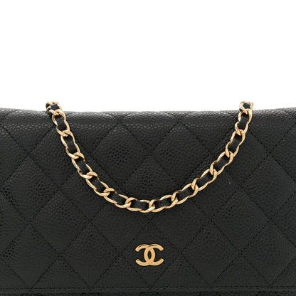 Chanel Caviar Quilted Wallet on Chain WOC Black 9 of 14