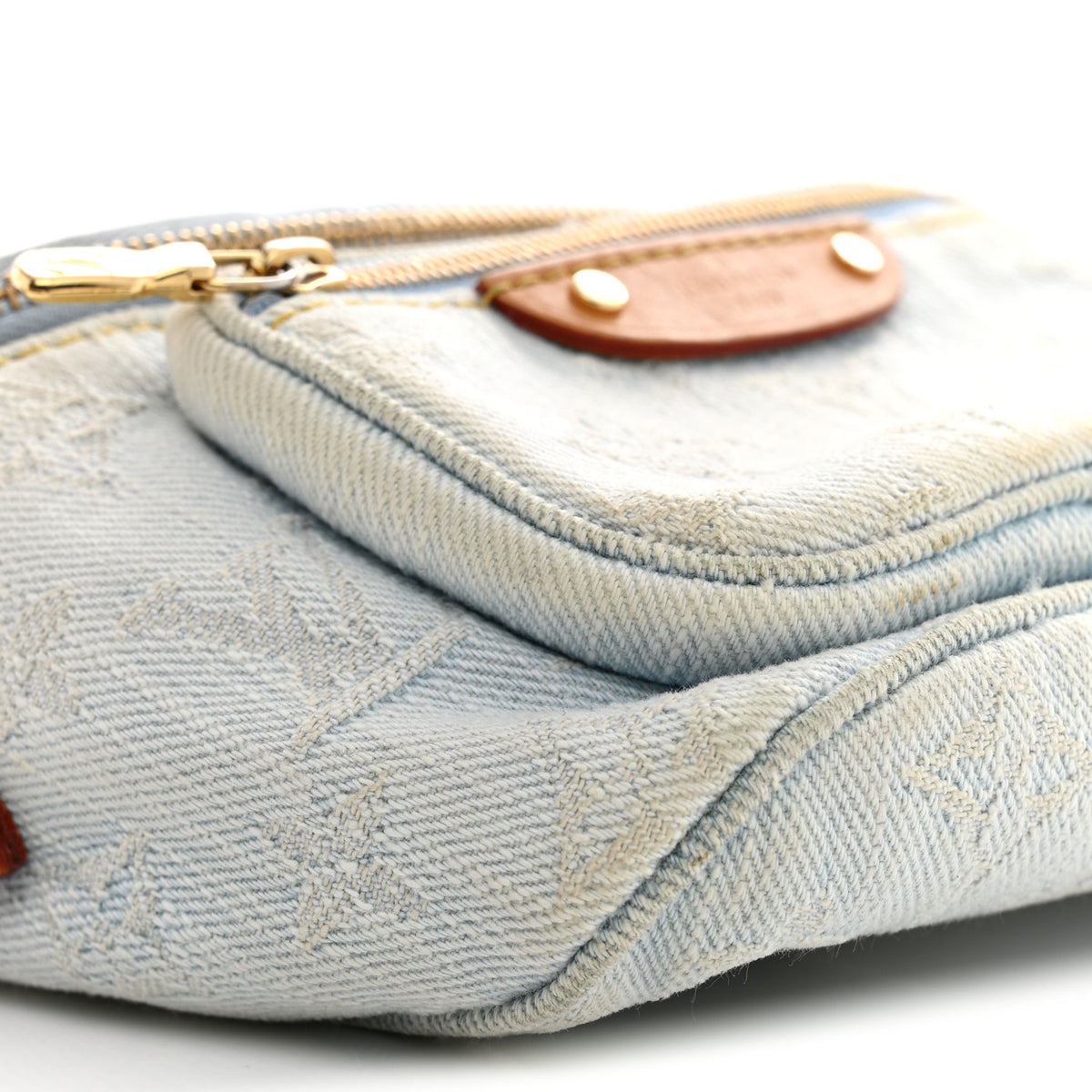 Monogram Denim Mini Bumbag Sky Blue
