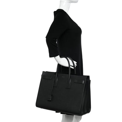 Saint Laurent Grained Calfskin Large Sac De Jour Carryall Black 2 of 16