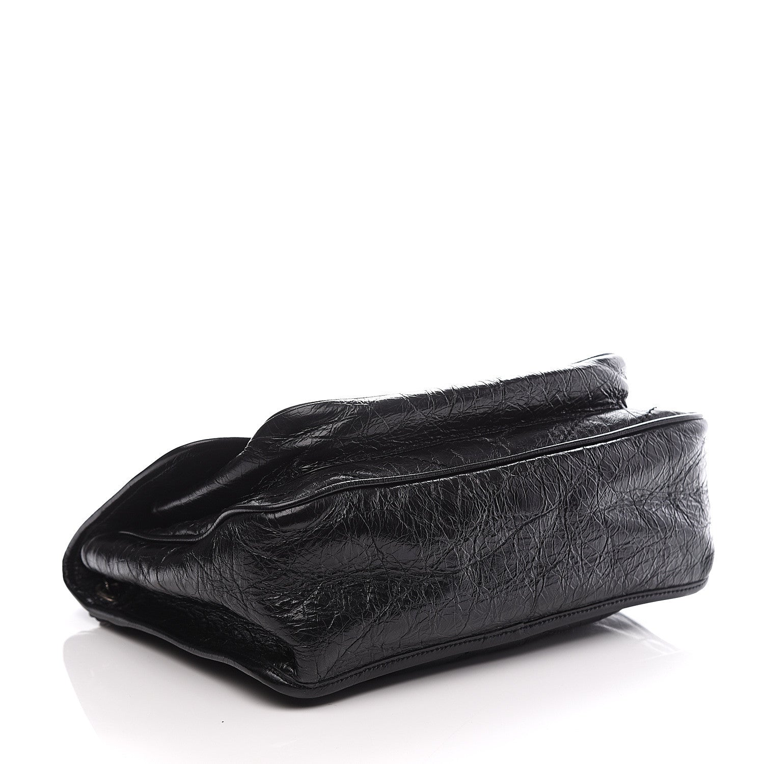 Saint Laurent Crinkled Calfskin Matelasse Monogram Medium Niki Chain Satchel Black 3 of 9