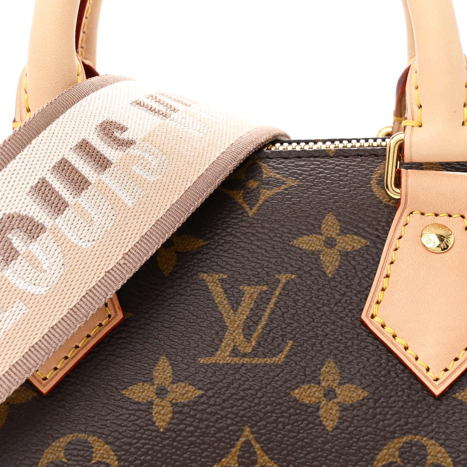 Louis Vuitton Monogram Speedy Bandouliere 20 Beige 7 of 10