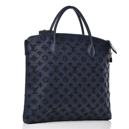 Louis Vuitton Monogram Addiction Vertical Lockit MM Blue 4 of 10