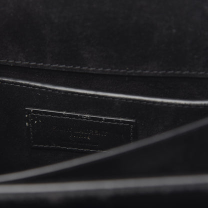 Saint Laurent Glossy Eelskin Medium Monogram Sunset Black 6 of 10