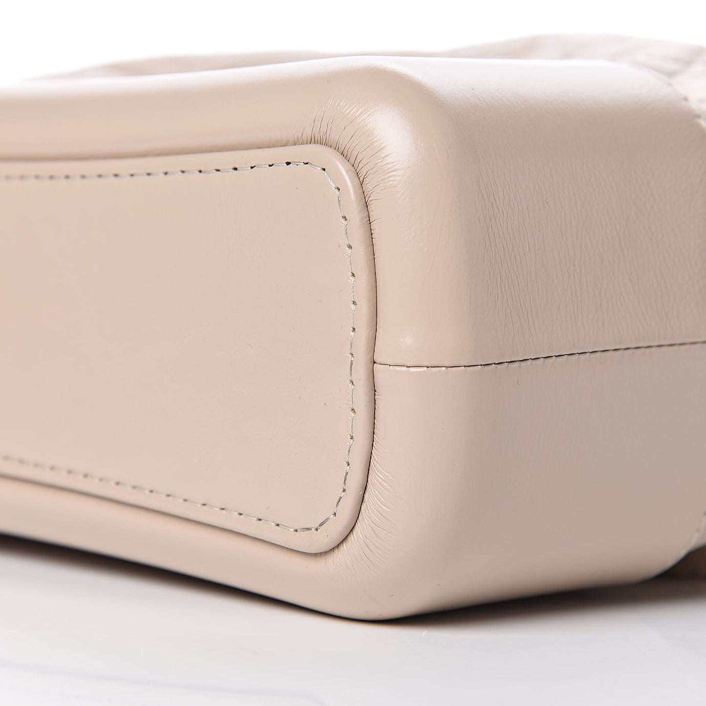 Aged Calfskin Quilted Large Gabrielle Hobo Beige
