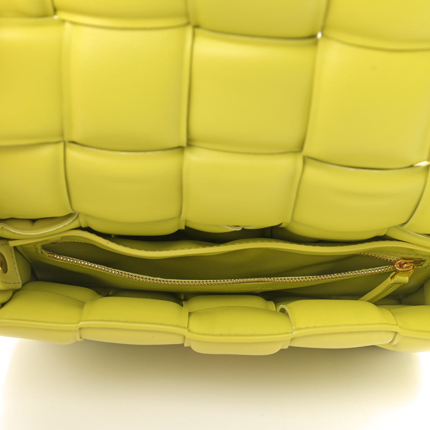 Nappa Maxi Intreccio Padded Cassette Crossbody Bag Kiwi