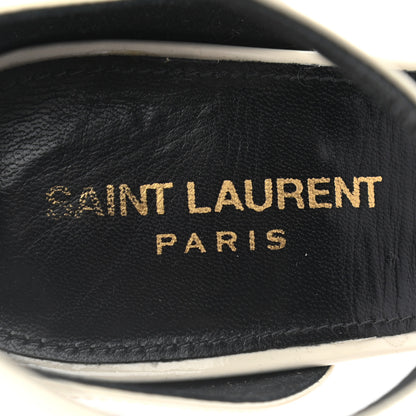 Saint Laurent Patent Calfskin Opyum Sandals 40 White 7 of 8