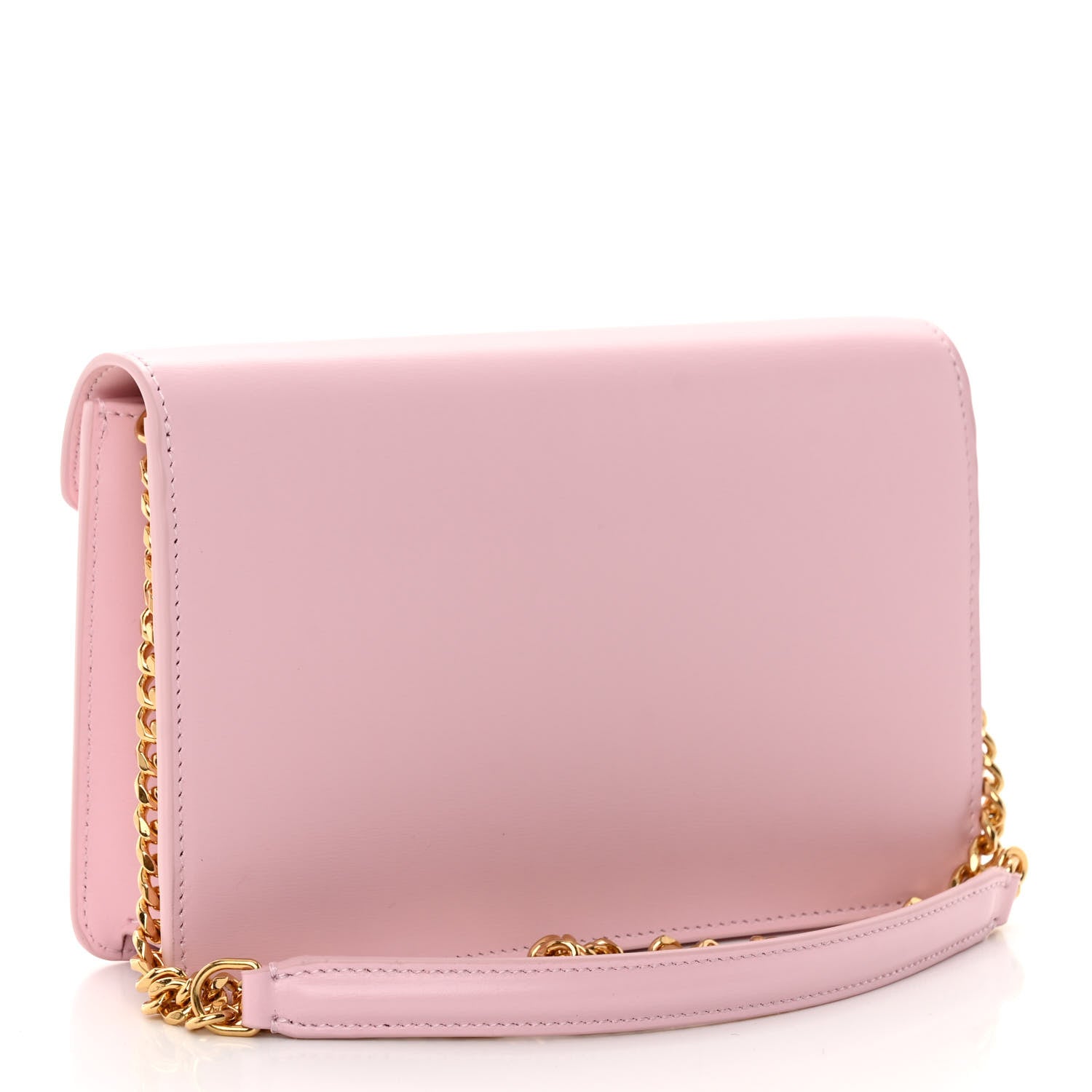 Celine Shiny Calfskin Triomphe Margo Wallet on Chain Pastel Pink 3 of 10