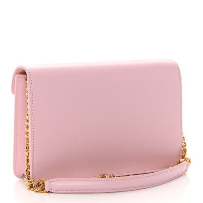 Celine Shiny Calfskin Triomphe Margo Wallet on Chain Pastel Pink 3 of 10