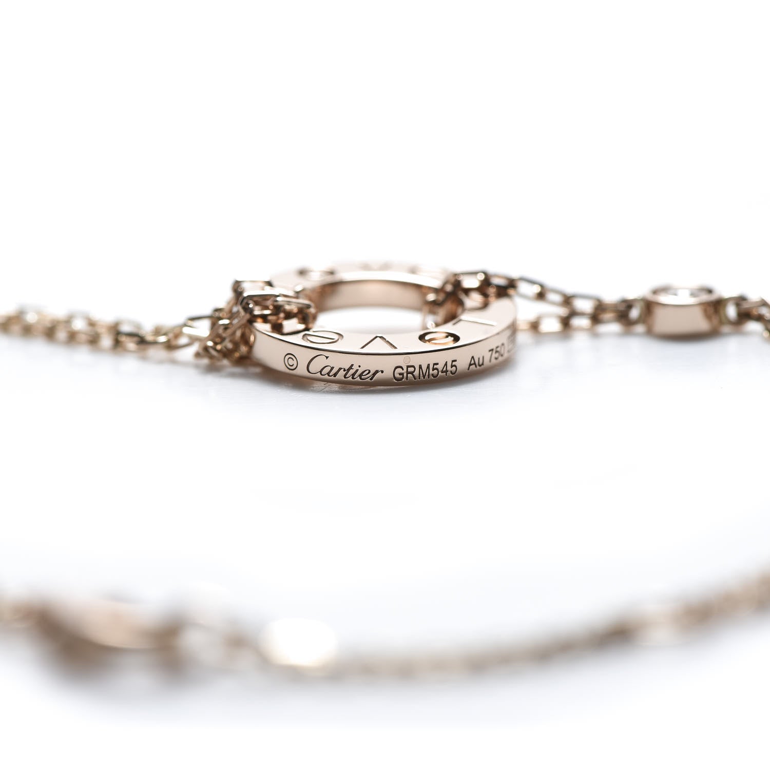 Cartier 18K Pink Gold Diamond LOVE Bracelet 4 of 6