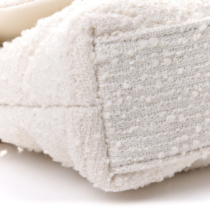 Saint Laurent Boucle Tweed Quilted Toy Loulou Puffer Monogram Chain Satchel Crema Soft 9 of 10
