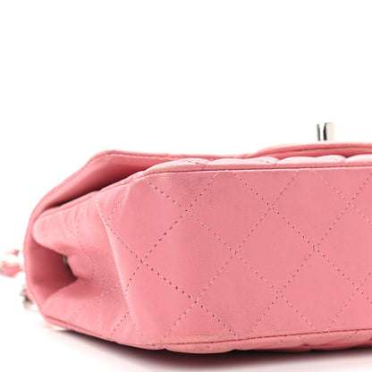 Chanel Lambskin Quilted Mini Rectangular Flap Pink 9 of 12