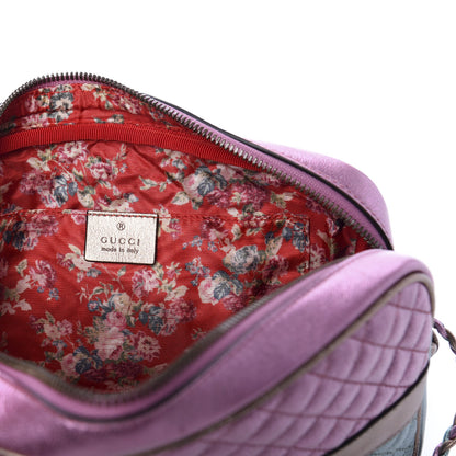 Gucci Laminated Nappa Trapuntata Small Zumi Shoulder Bag Rosa Lago Rame 8 of 10