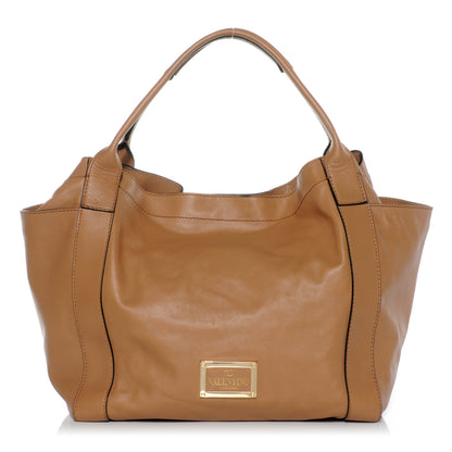 Valentino Garavani Nappa Leather Tote Camel 1 of 8