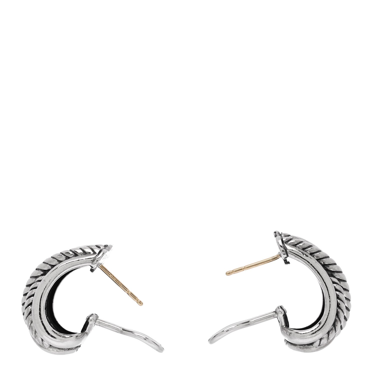 David Yurman DAVID YURMAN Sterling Silver Crossover Shrimp Earrings 3 of 4