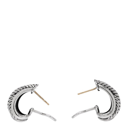 David Yurman DAVID YURMAN Sterling Silver Crossover Shrimp Earrings 3 of 4