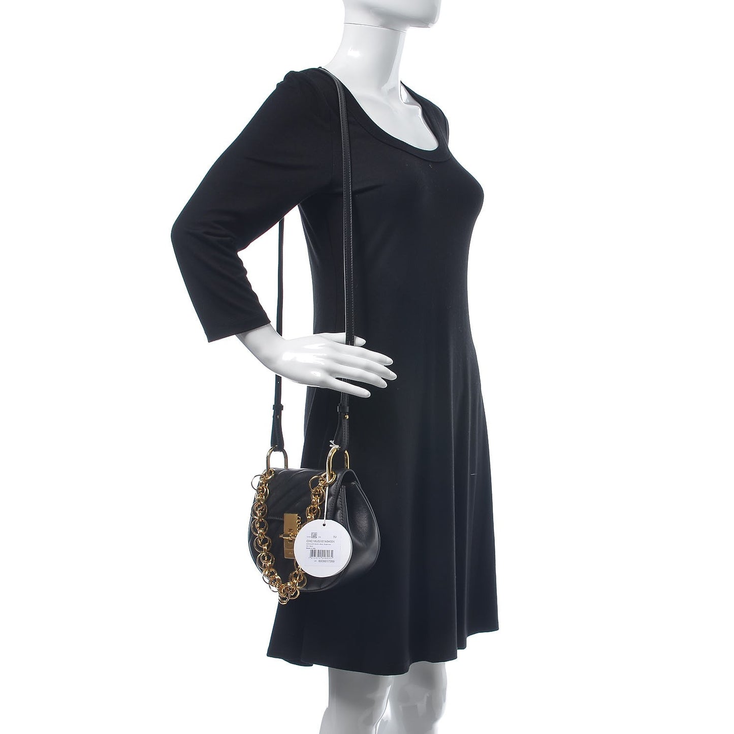 Calfskin Quilted Mini Drew Bijou Shoulder Bag Black