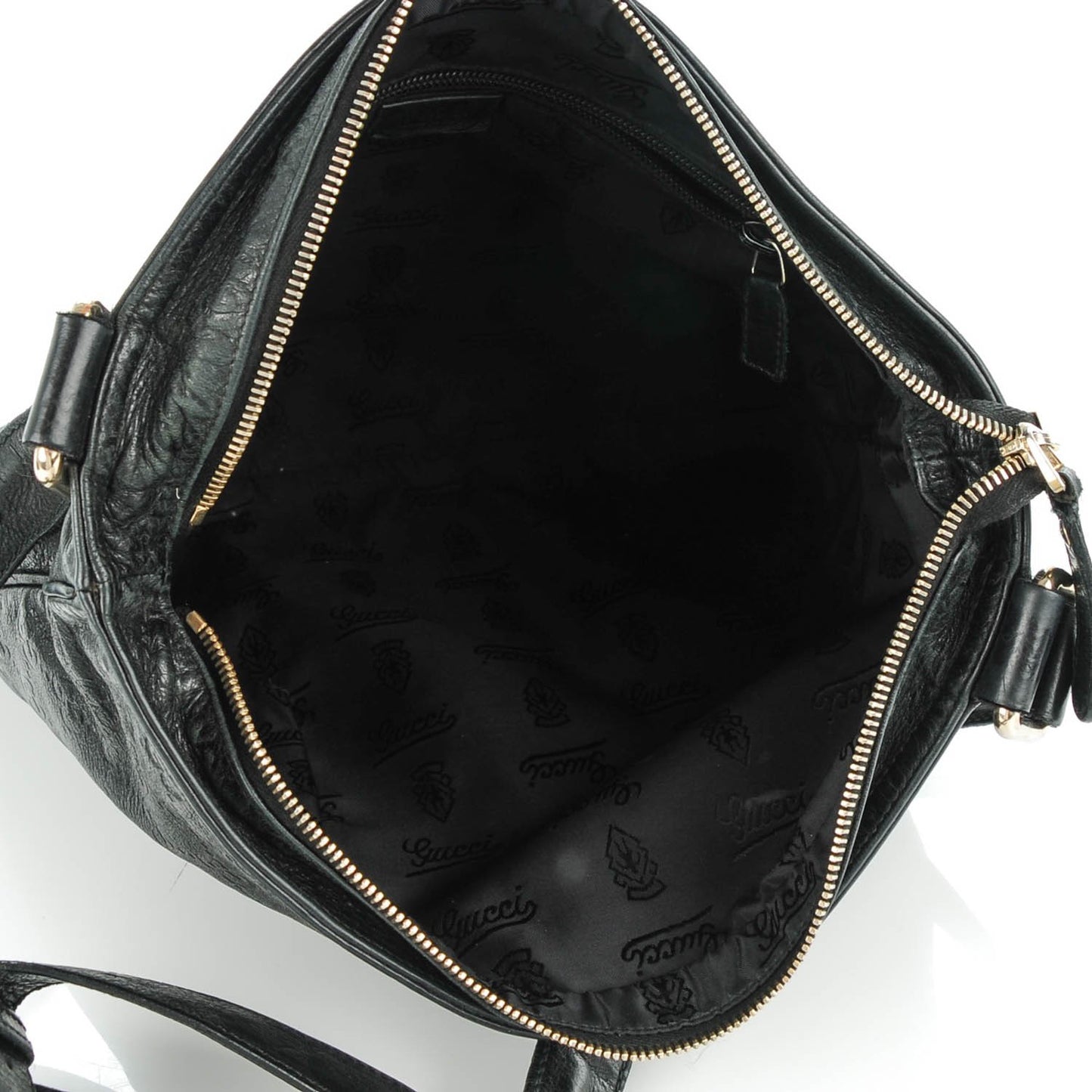 Guccissima Medium Flat Messenger Bag Black