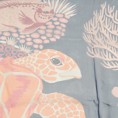 Hermes Silk Mousseline Under The Waves Shawl 140 8 of 8