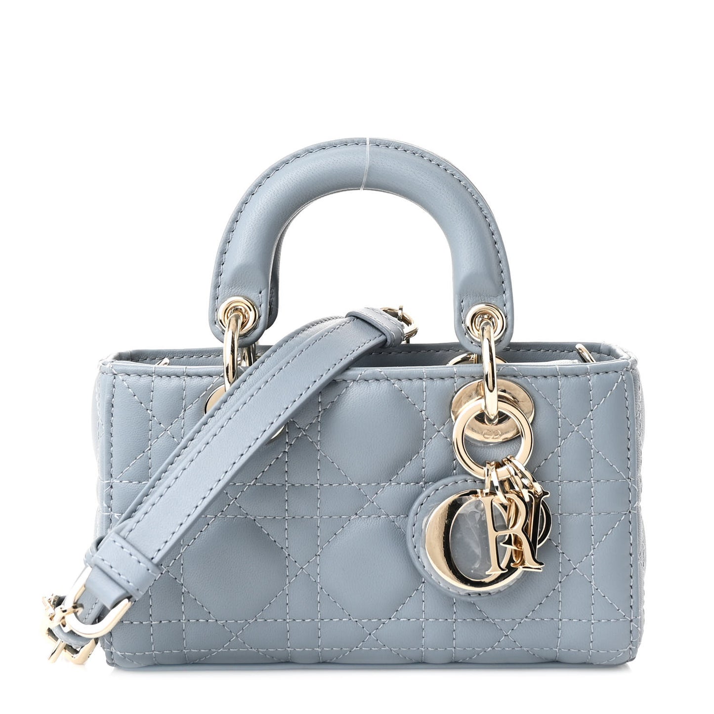 Lambskin Cannage Micro Lady D-Joy Cloud Blue