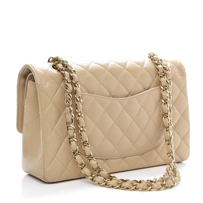 Chanel Caviar Quilted Medium Double Flap Beige Clair 3 of 10