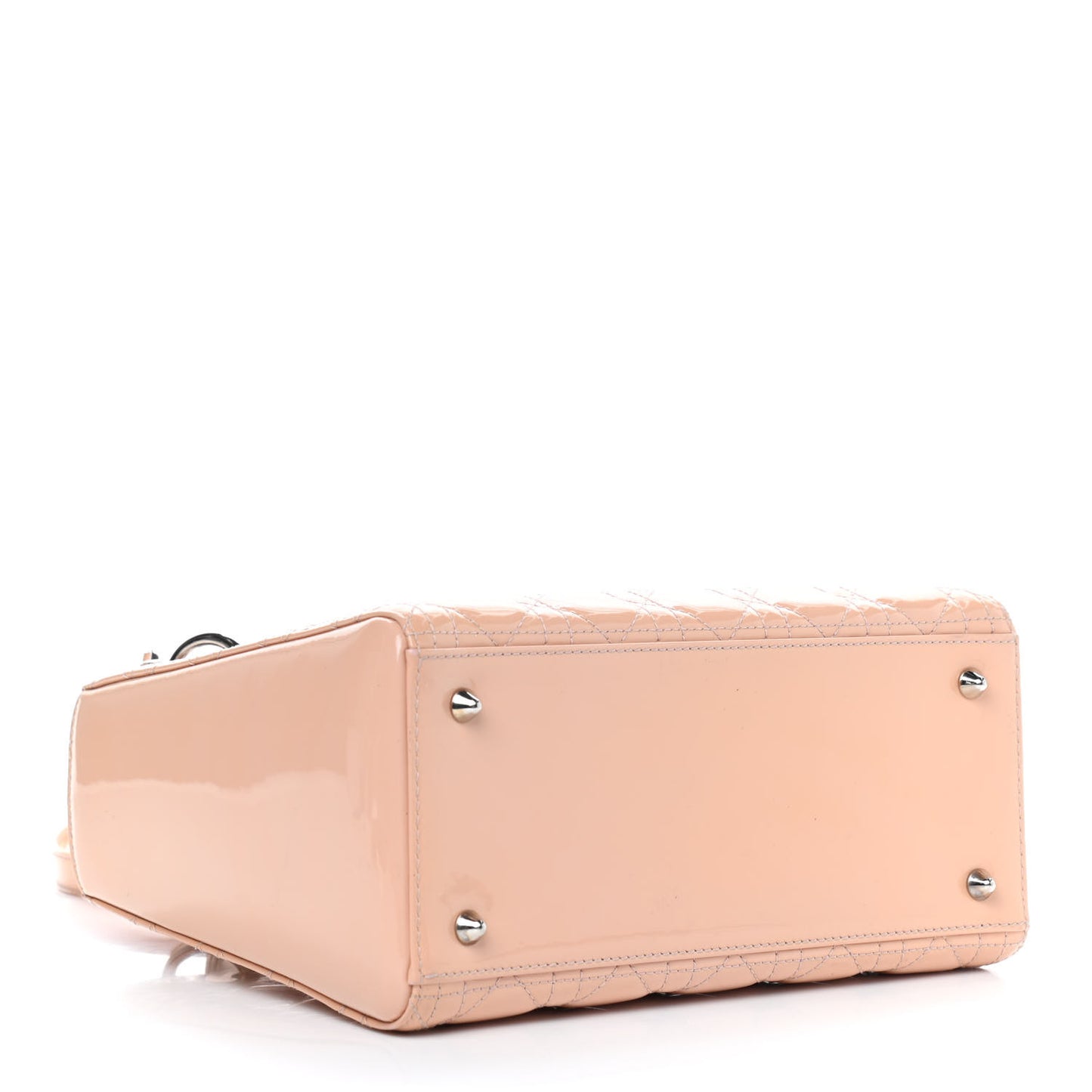 Patent Cannage Medium Lady Dior Rose Clair