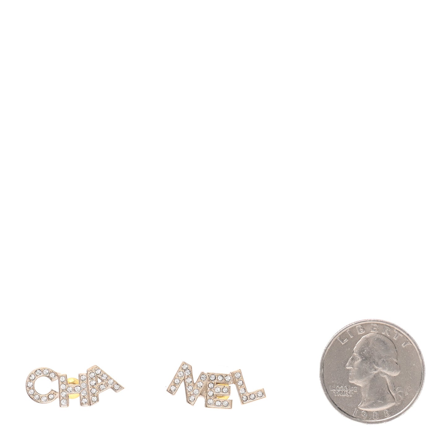 Crystal Pearl Signature Stud Earrings Gold