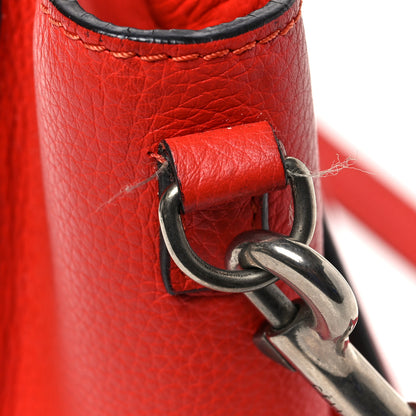 Celine Drummed Calfskin Nano Luggage Vermillion 8 of 8