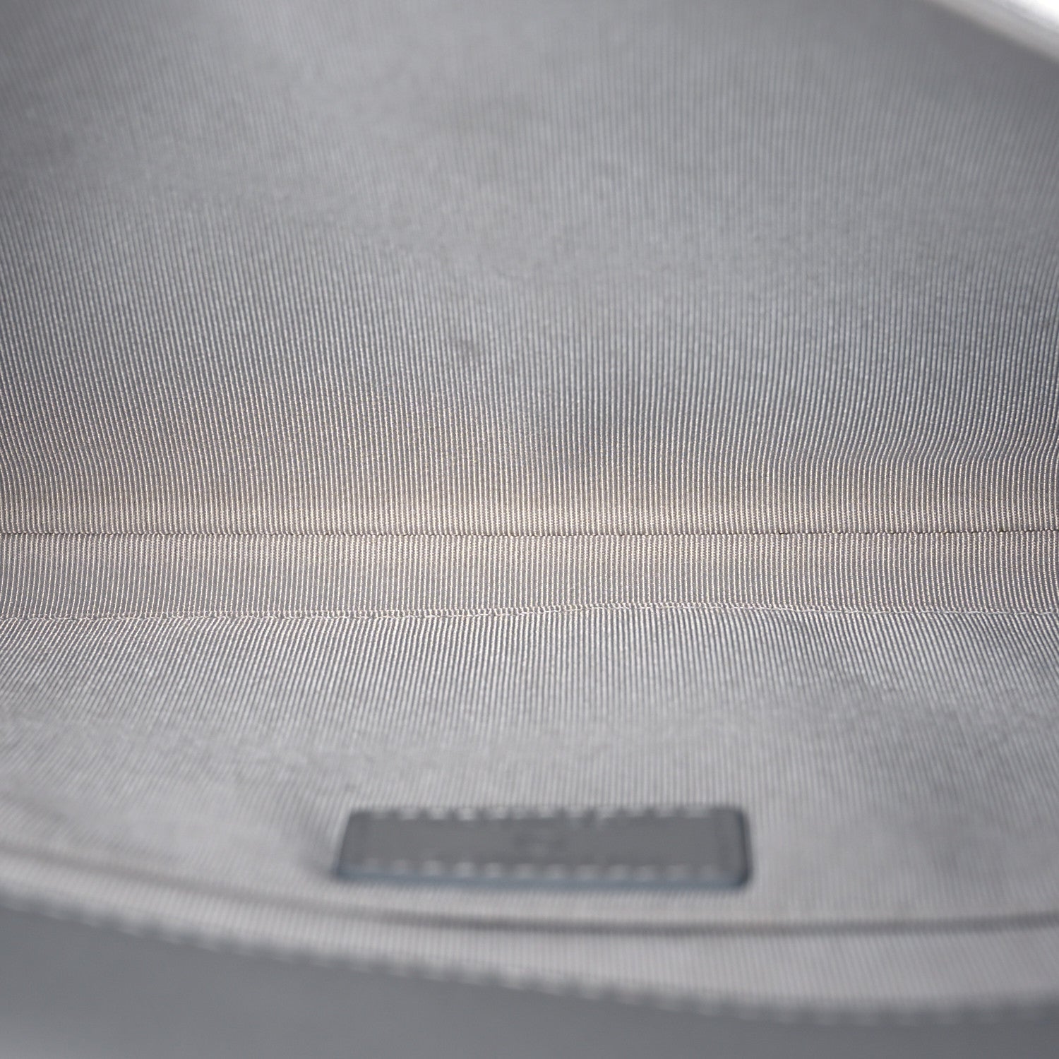 Chanel Metallic Lambskin Embossed Envelope Clutch Silver 5 of 14