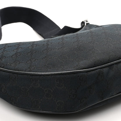 Gucci Monogram Medium Half Moon Hobo Black 9 of 10