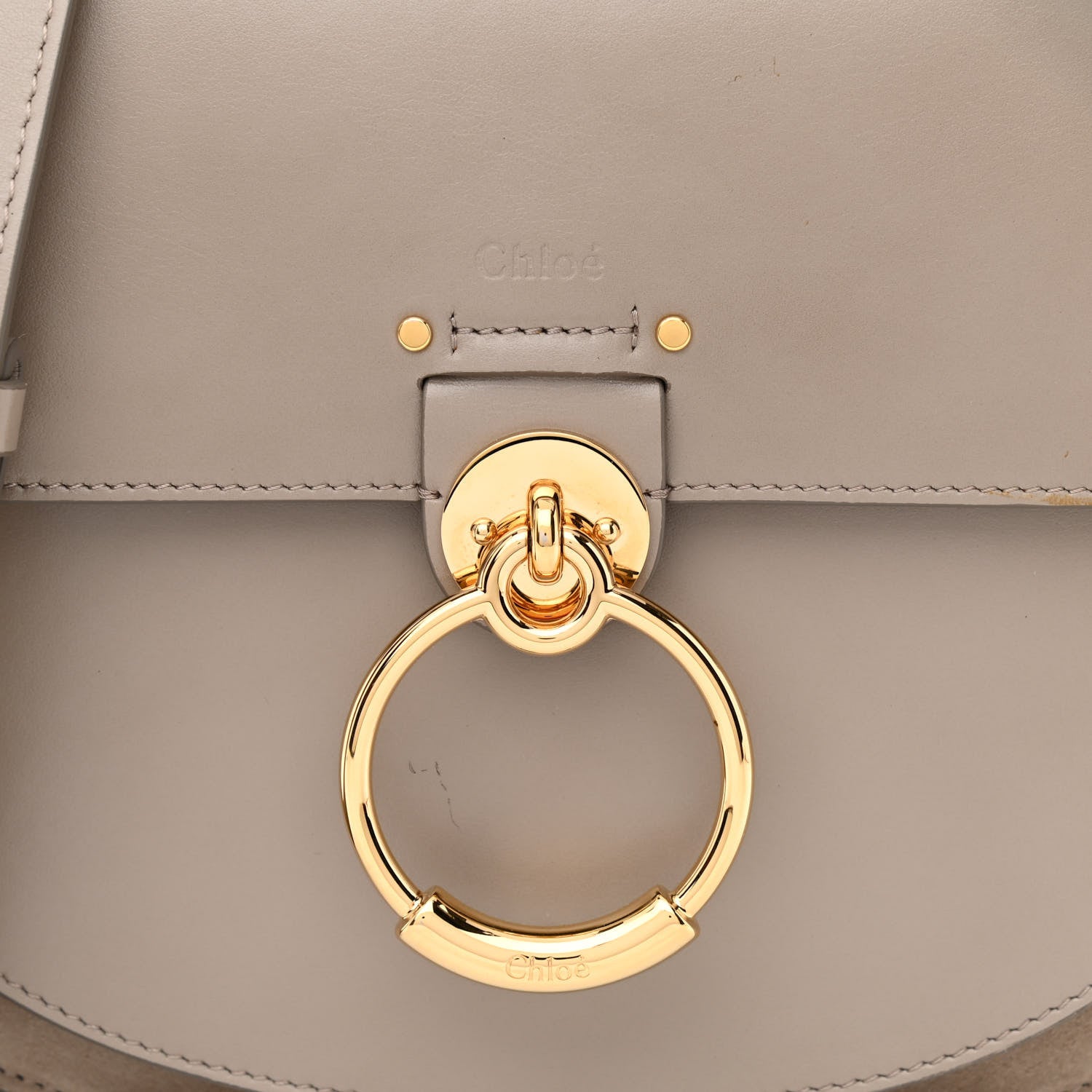Chloe Calfskin Large Tess Bag Motty Grey 8 of 12