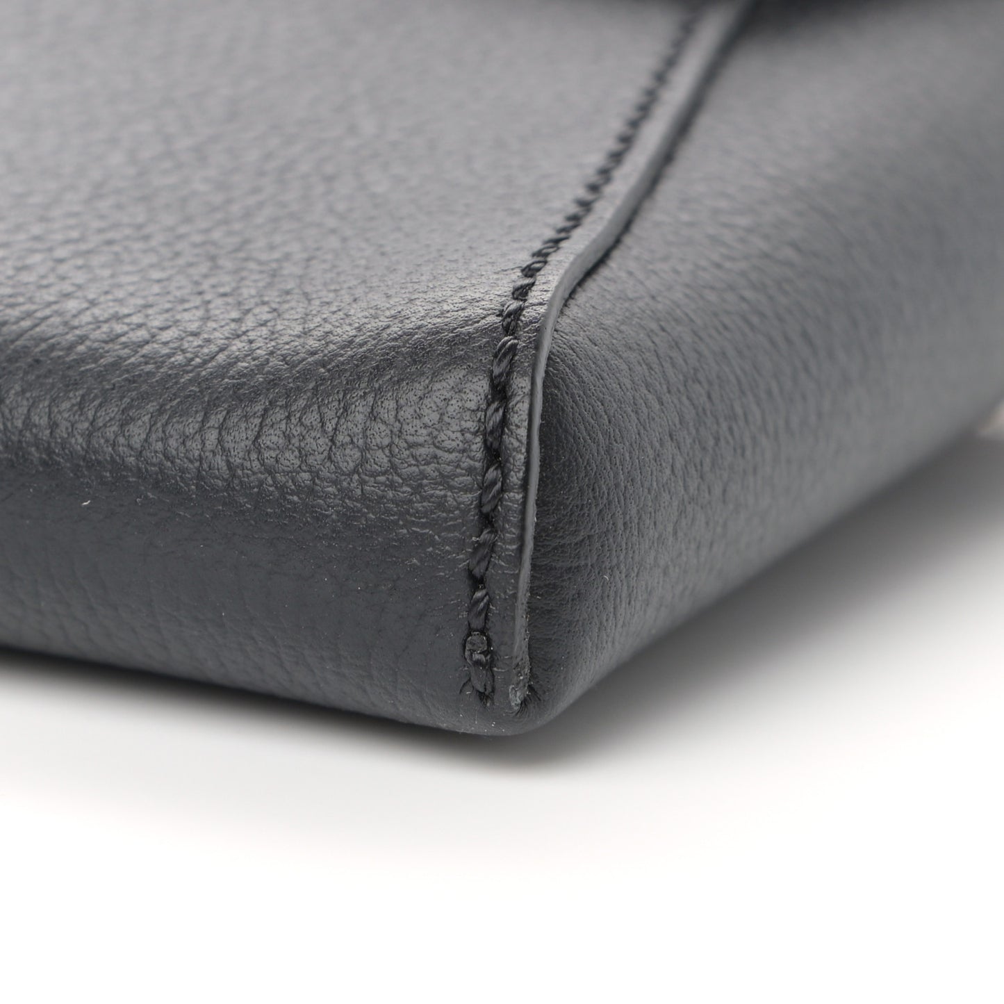 Grained Calfskin La Medusa Chain Crossbody Bag Black