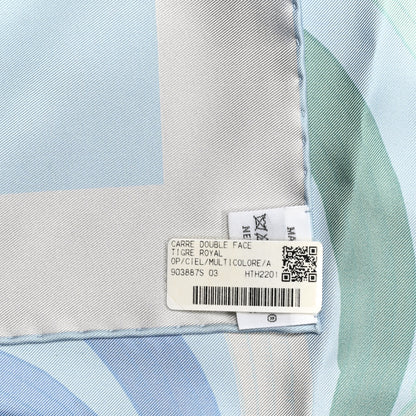 Hermes Silk Carre Double Face Tigre Royal Scarf 90 Ciel Anthracite Multi 5 of 5