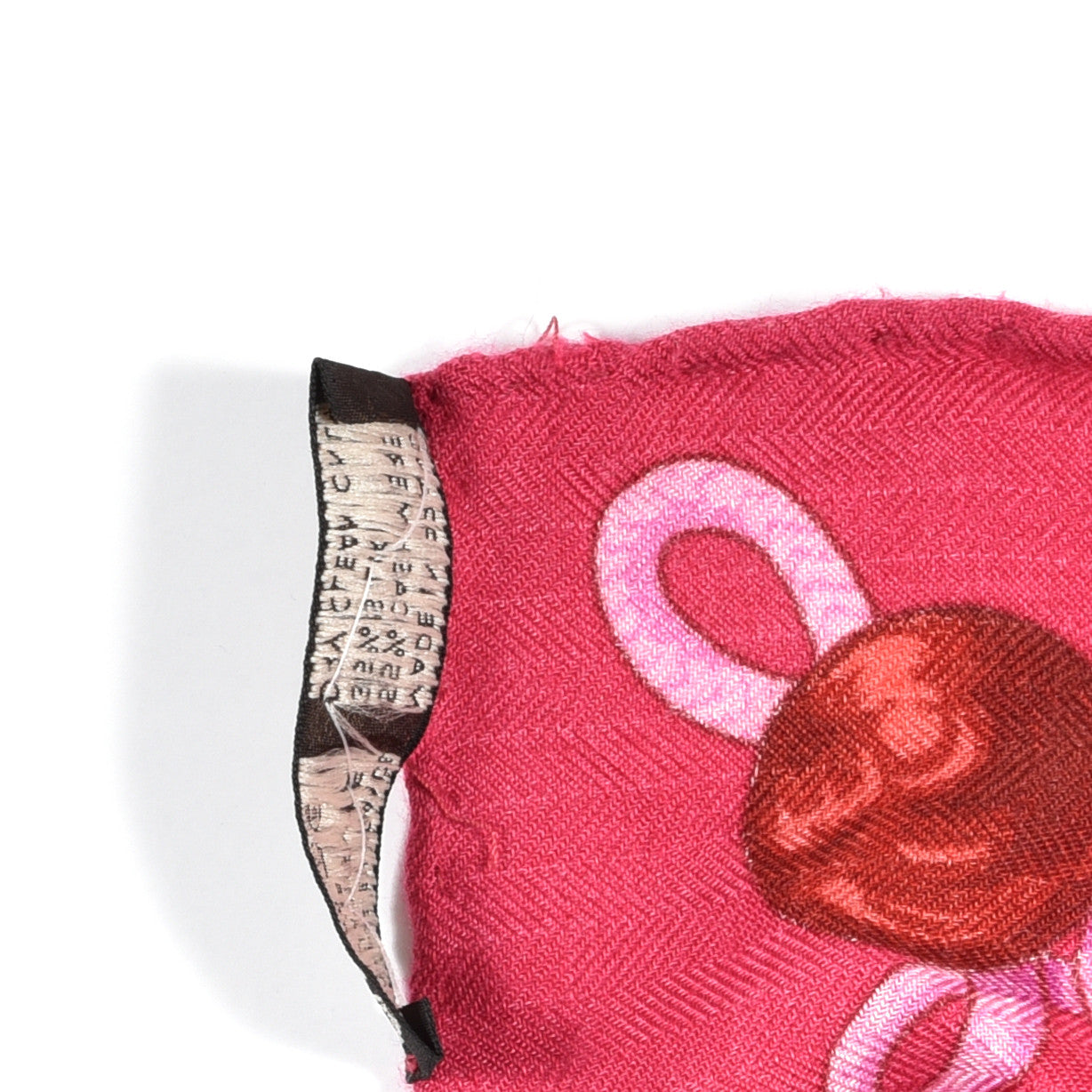 Hermes Cashmere Silk Brandebourgs Shawl 140 Cyclamen Rose Mauve 4 of 6