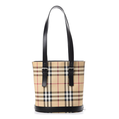 Burberry House Check Bucket Bag Black 1 of 15