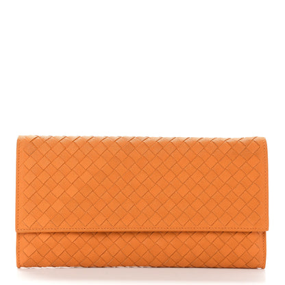 Bottega Veneta Nappa Intrecciato Flap Wallet Tangerine 3 of 8