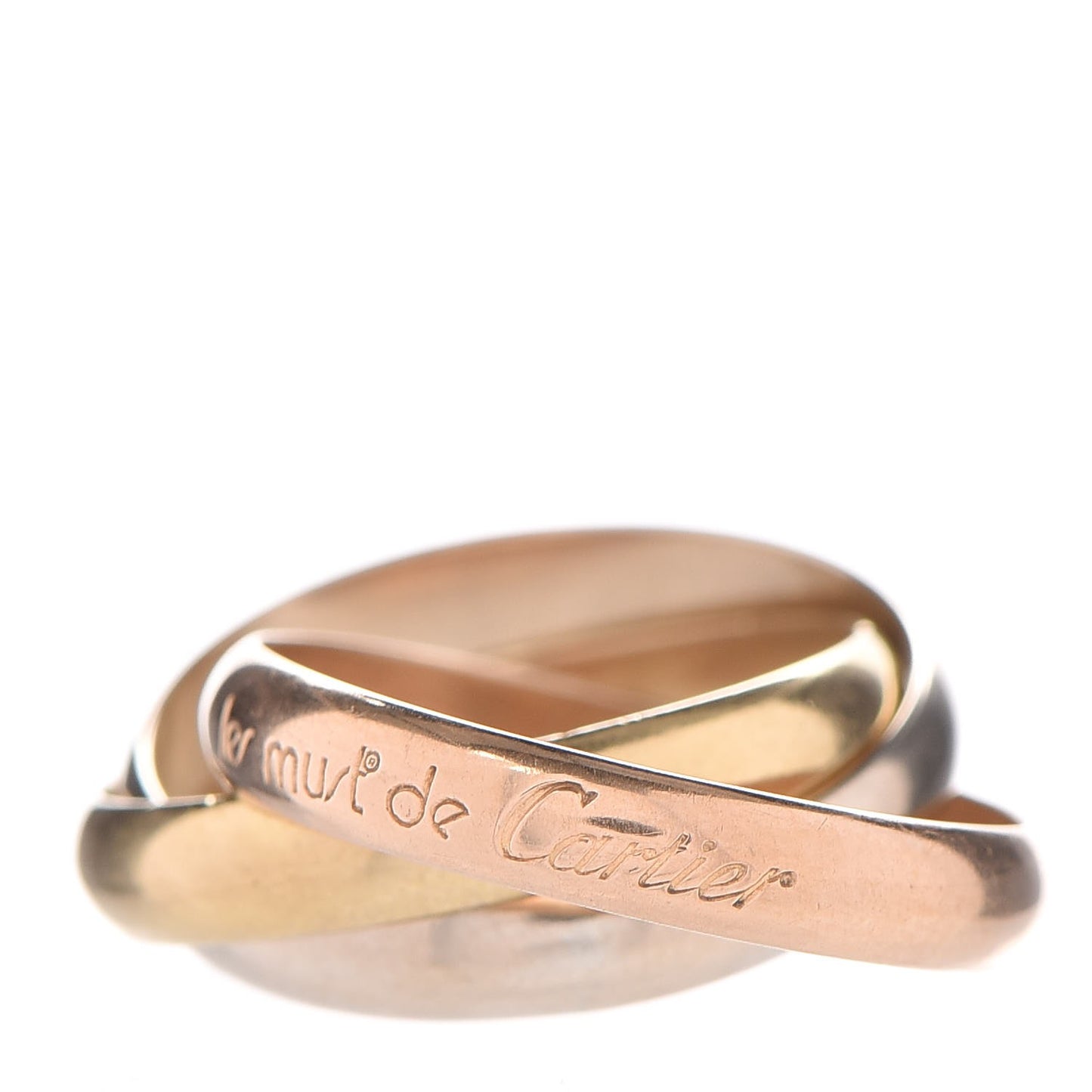 18K Pink Yellow White Gold Les Must De Trinity Ring 53 6.25