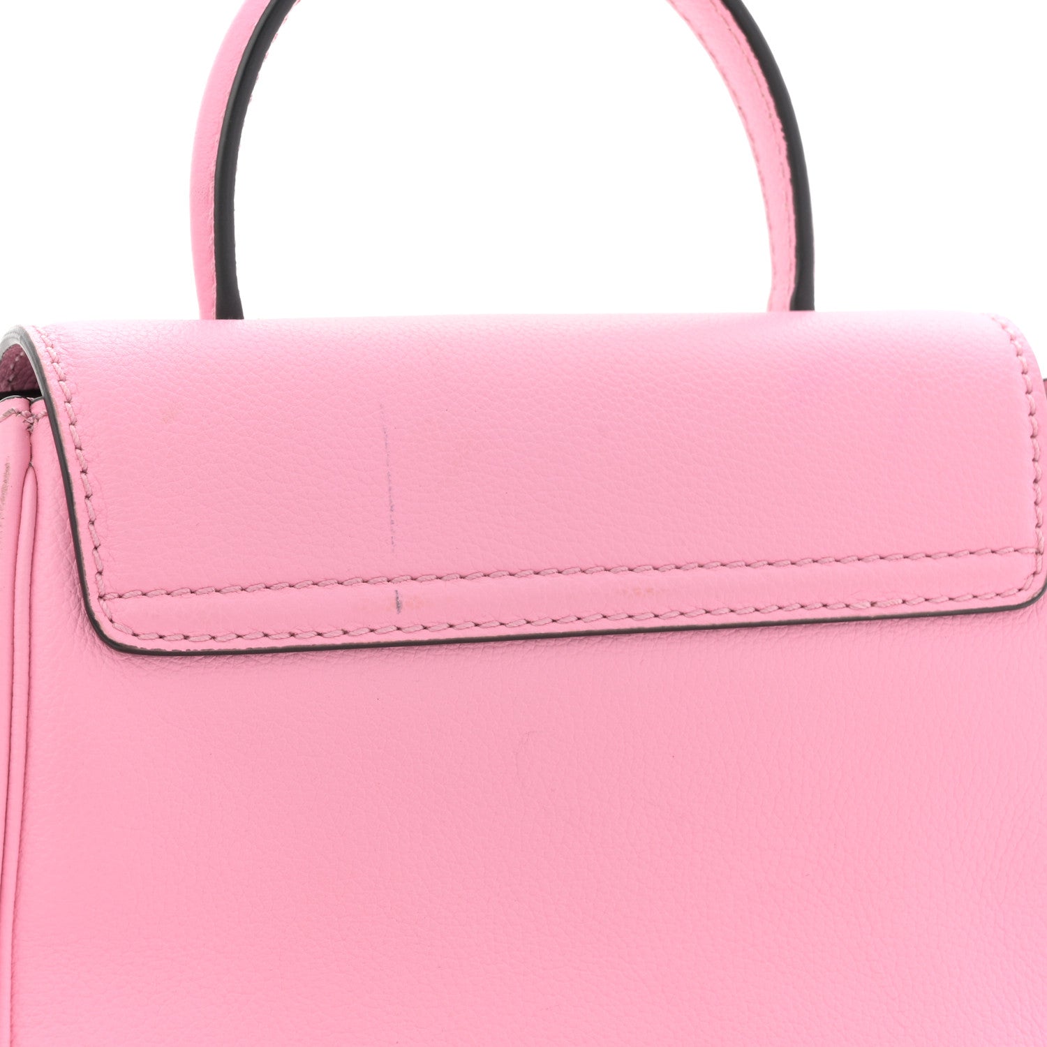 Versace Grained Calfskin Small La Medusa Top Handle Bag Pink 11 of 13