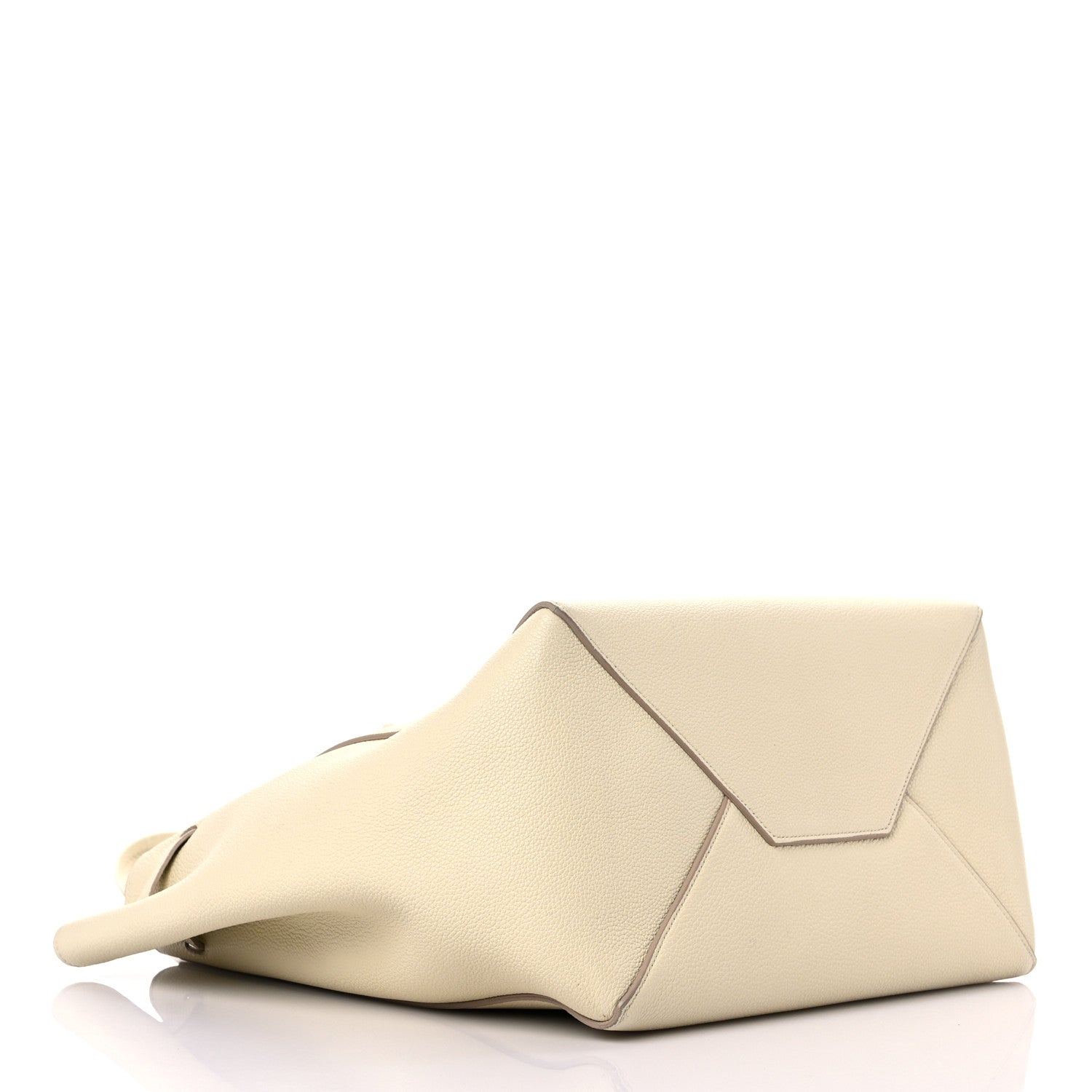 Celine Soft Grained Calfskin Small Belt Cabas Phantom Chalk 4 of 16