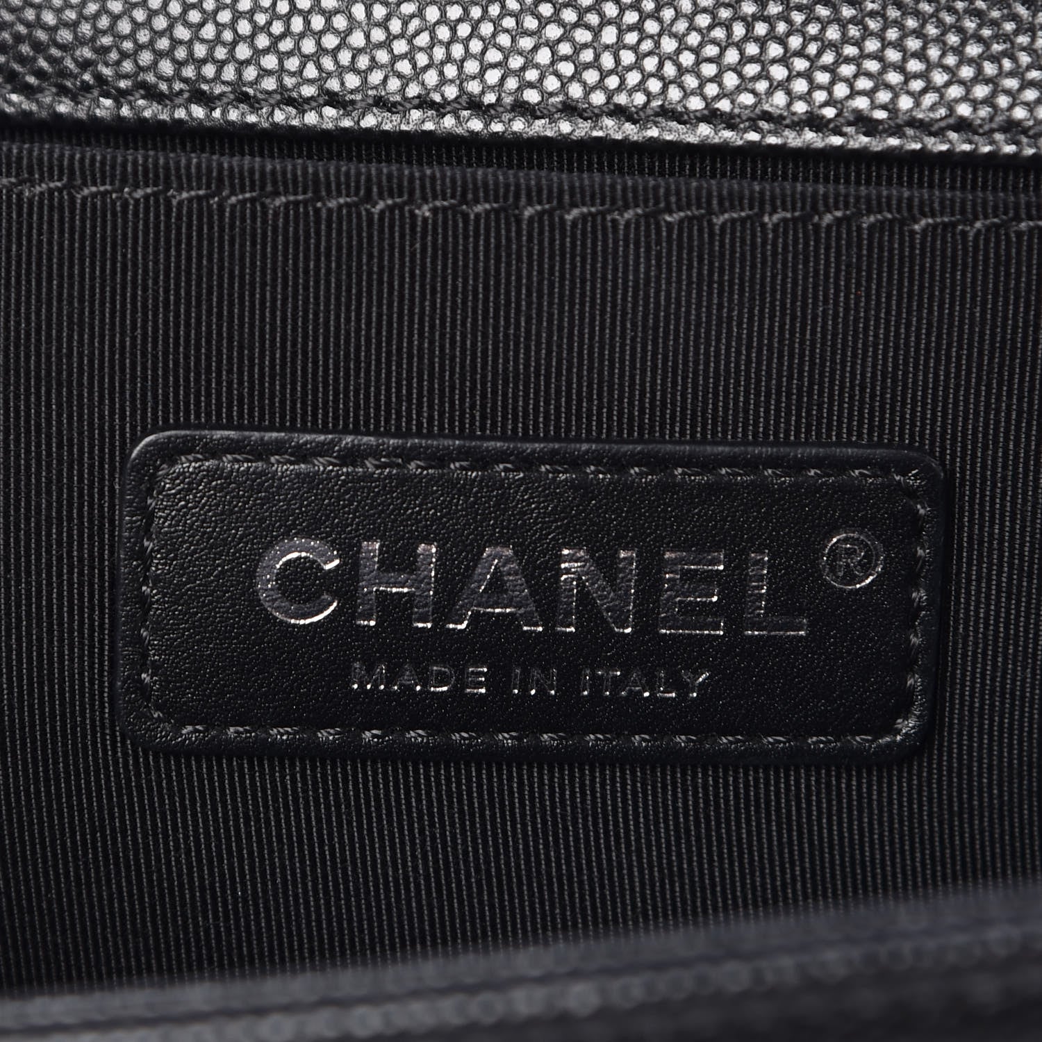 Chanel Caviar Chevron Quilted Medium Boy Flap Black 6 of 9