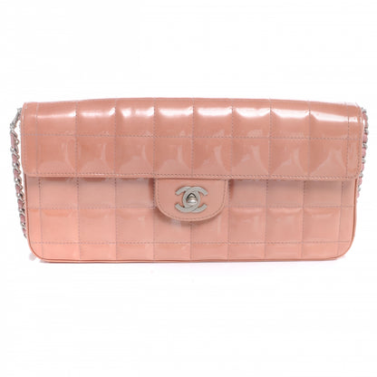 Chanel Patent East West Chocolate Bar Flap Coral 1 of 7