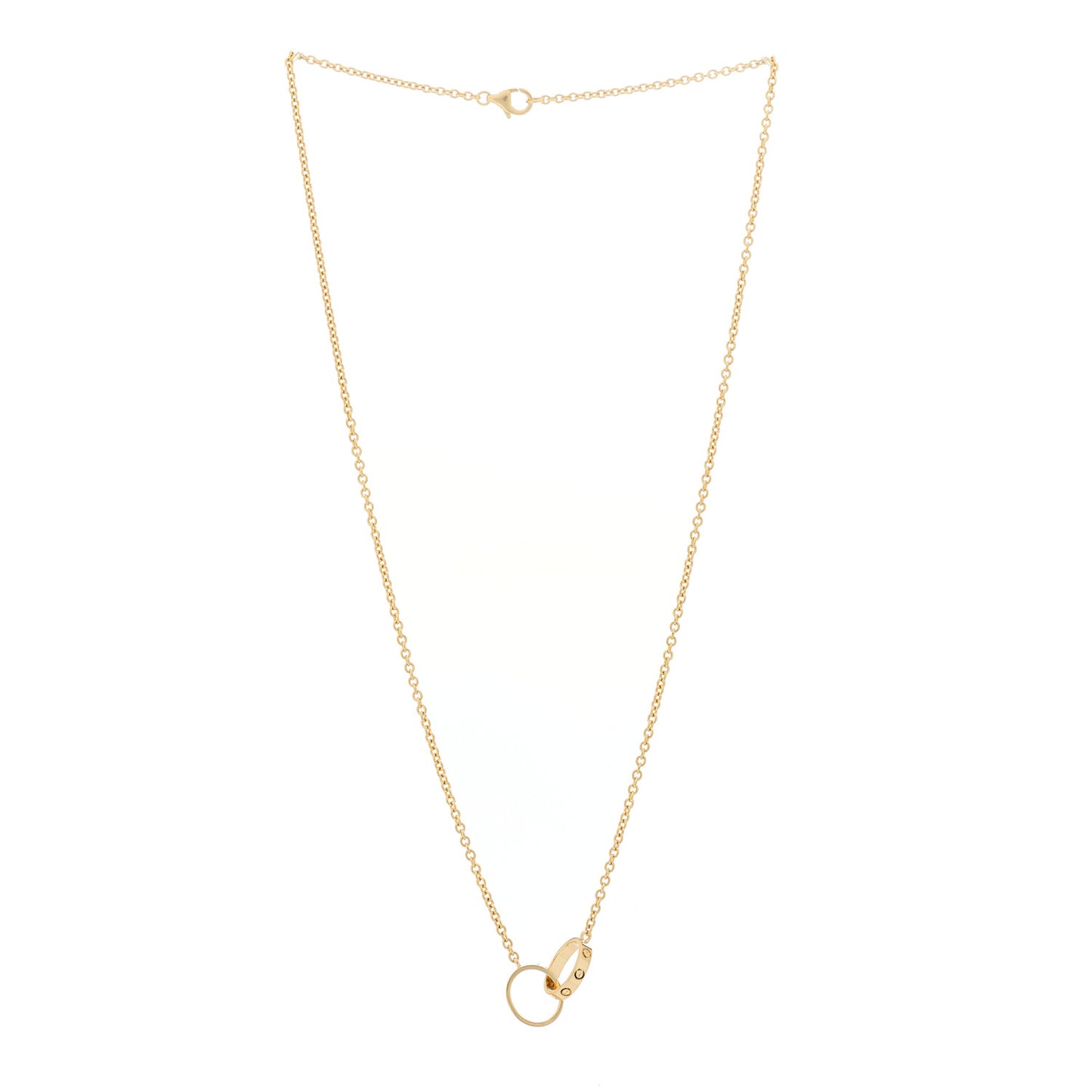 18K Yellow Gold Interlocking LOVE Necklace