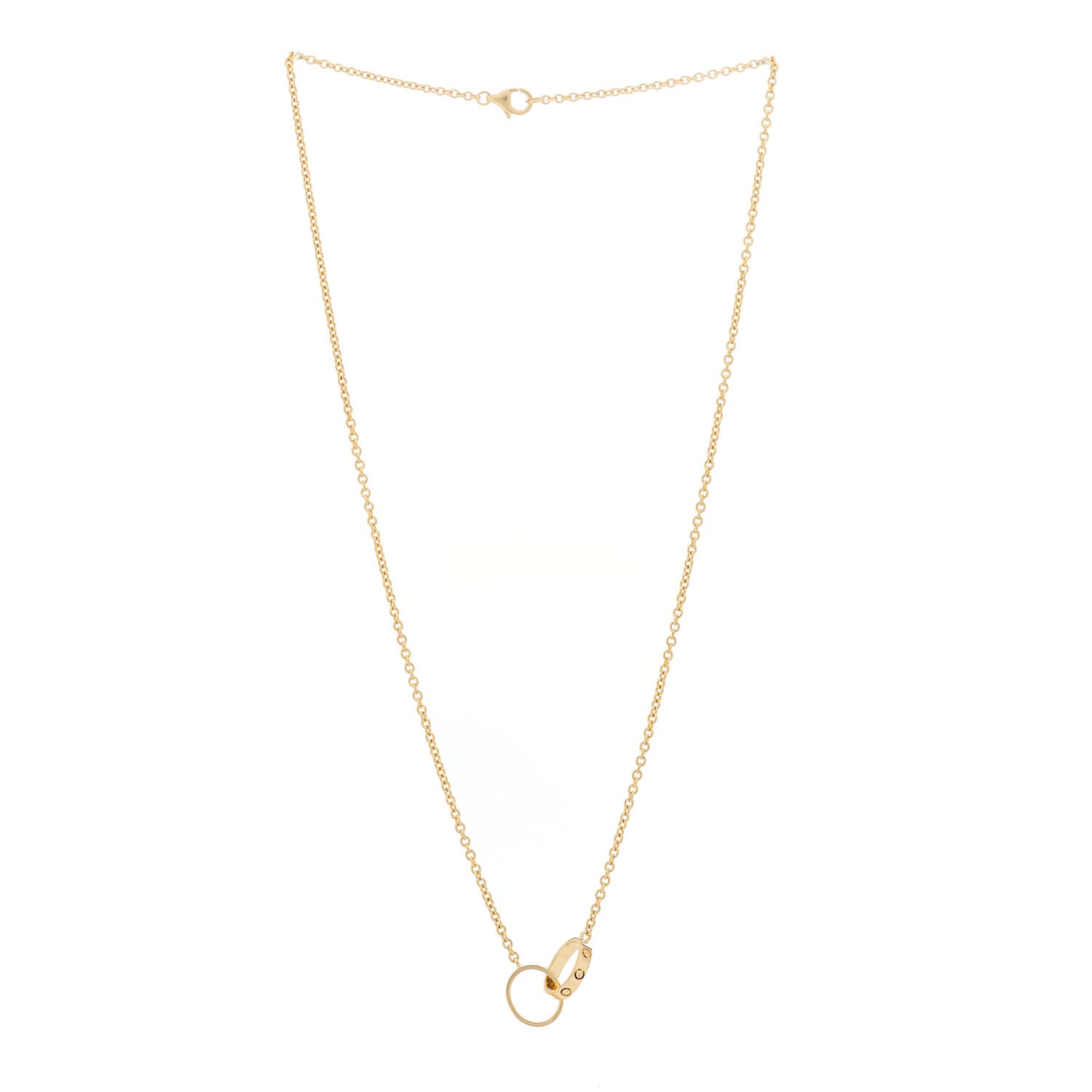 Cartier 18K Yellow Gold Interlocking LOVE Necklace 3 of 6