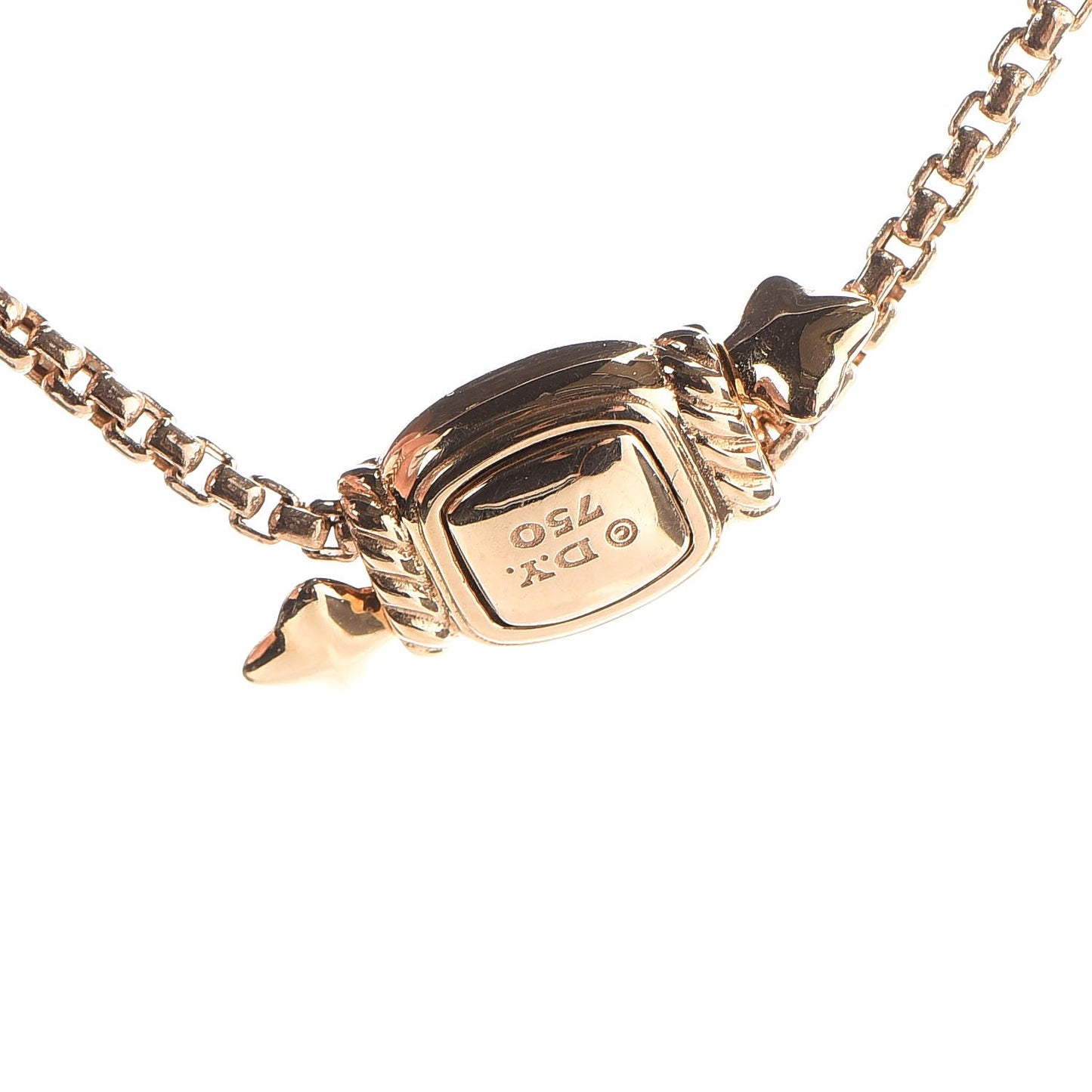 18K Yellow Gold Diamond 47mm Continuance Pendant Necklace