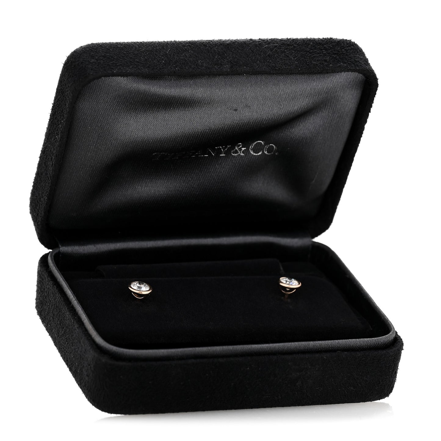 18K Rose Gold Diamond .66ctw Elsa Peretti Diamonds By The Yard Earrings