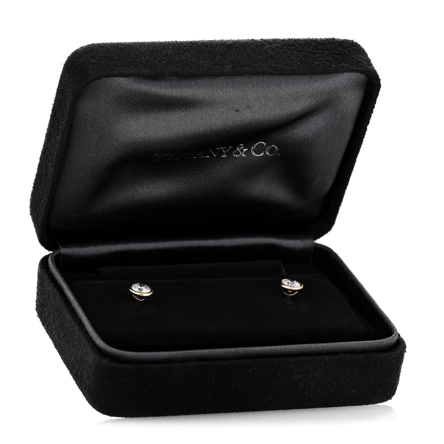 Tiffany 18K Rose Gold Diamond .66ctw Elsa Peretti Diamonds By The Yard Earrings 5 of 5