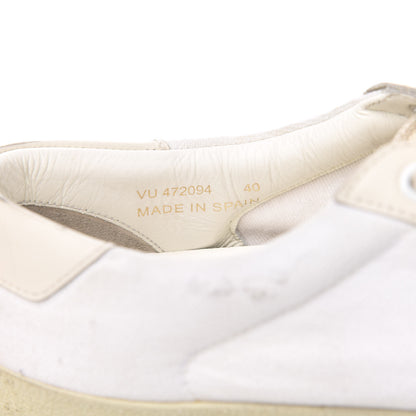 Saint Laurent Distressed Canvas Court Classic Sneakers 40 White 9 of 10