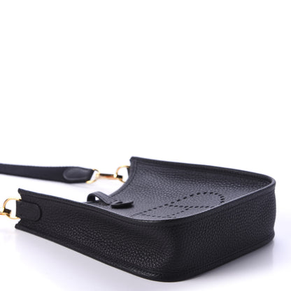 Hermes Taurillon Clemence Evelyne TPM Black 4 of 10