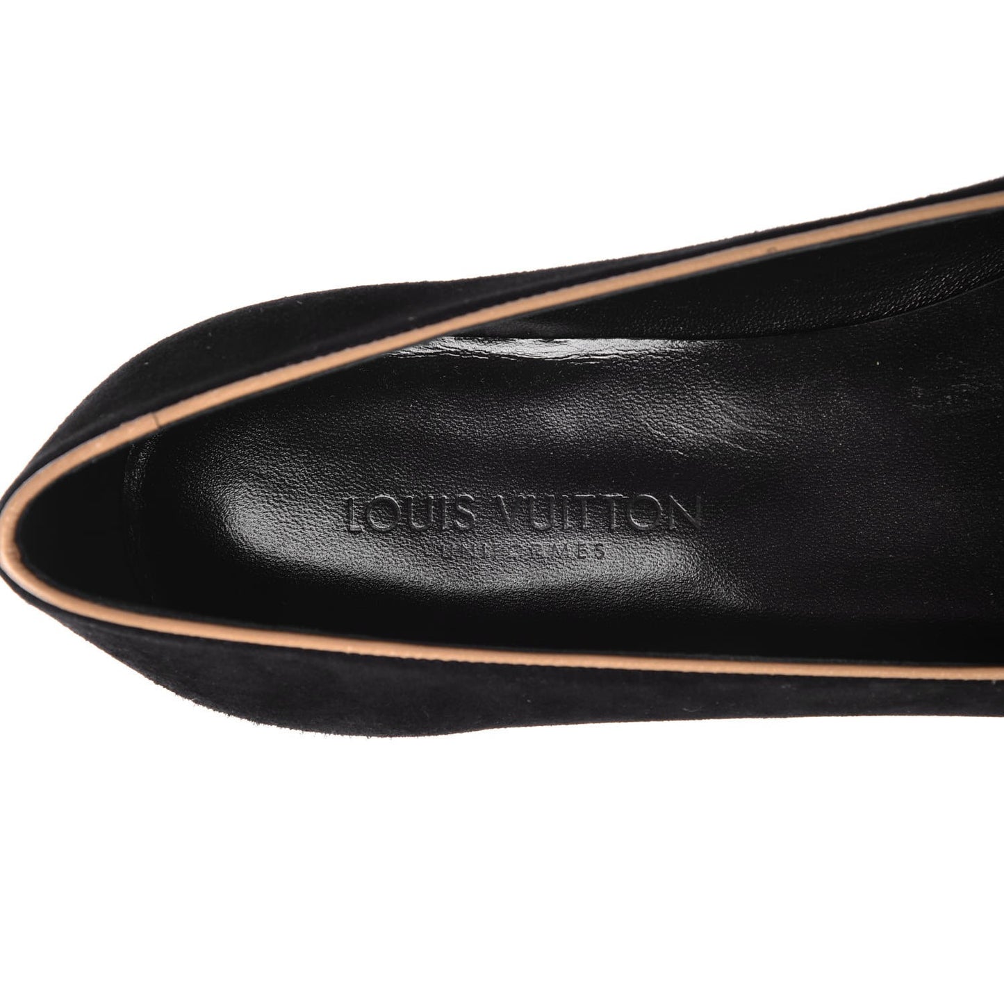 Suede Uniformes Bow Flat Loafers 36.5 Black