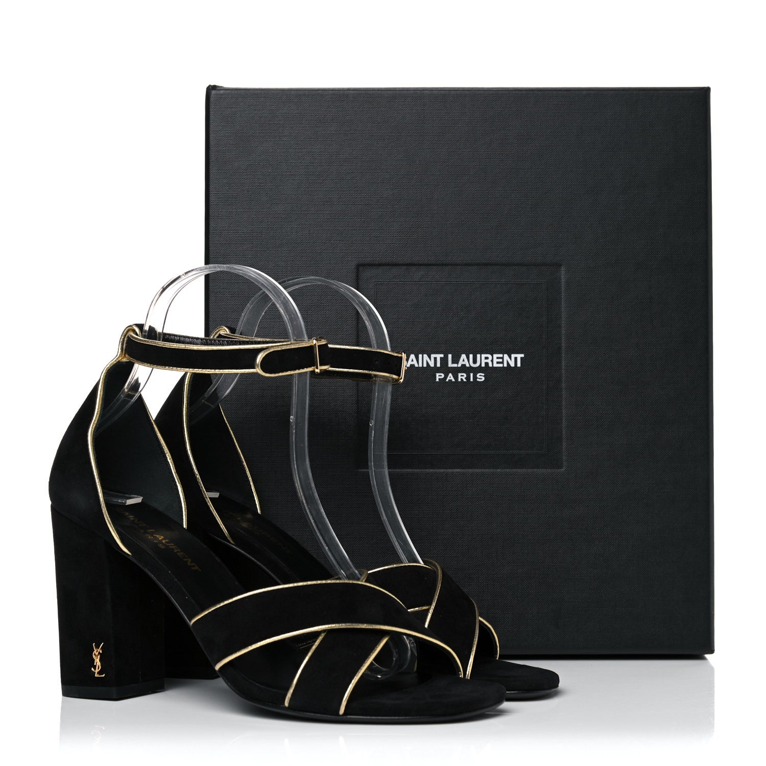 Saint Laurent Suede Babies Sandals 37.5 Black 11 of 11