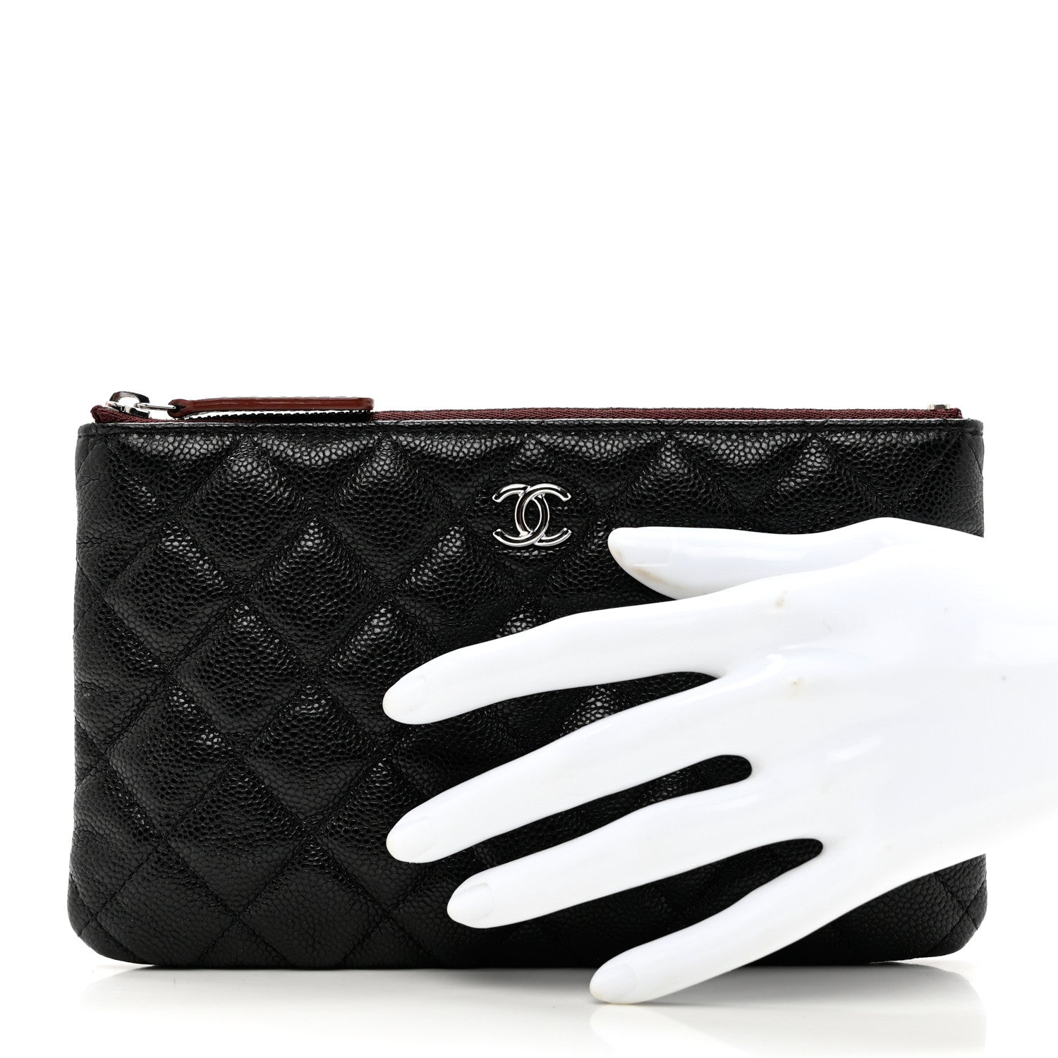 Chanel Caviar Quilted Cosmetic Case Black 2 of 7